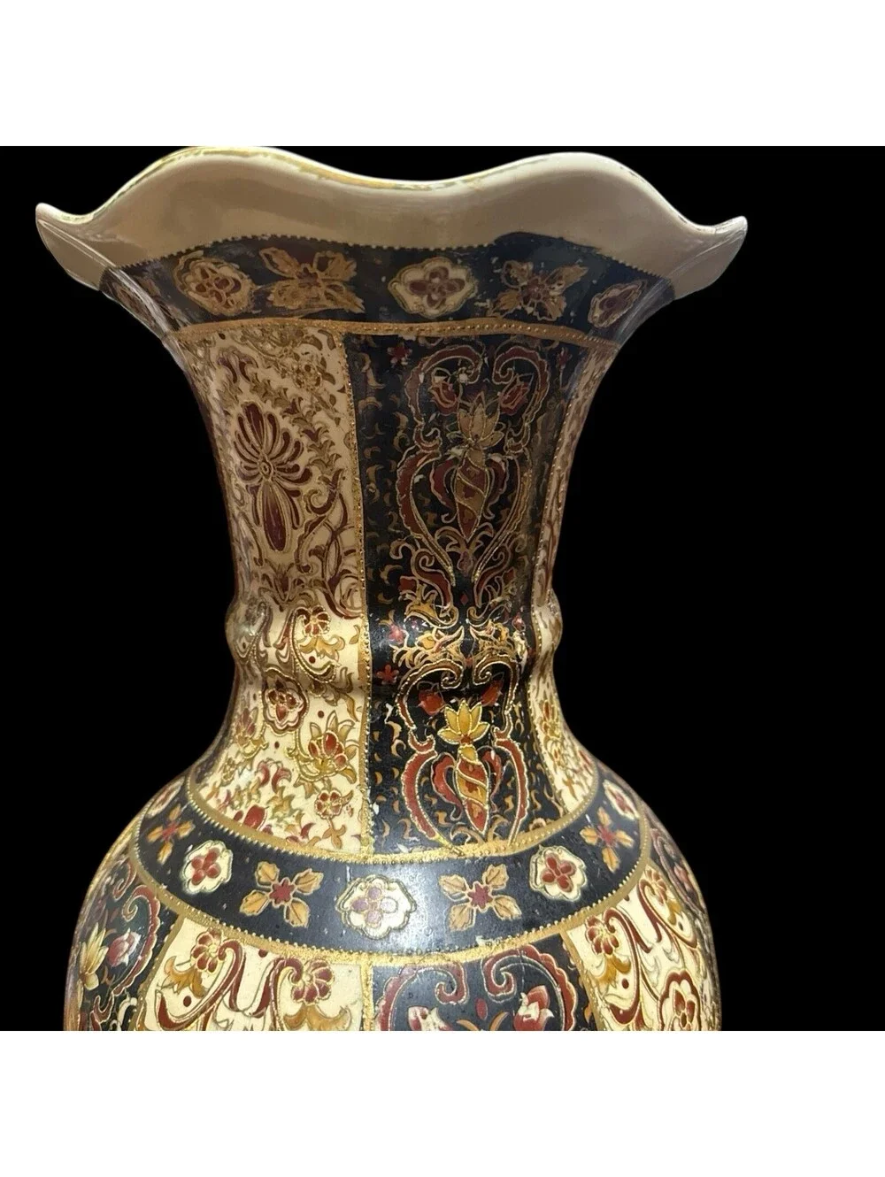 Vintage 24” T Vase Signed And Stamped From China 8” D At Top RARE